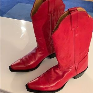 Authentic JB Dillon Red Cowboy Boots